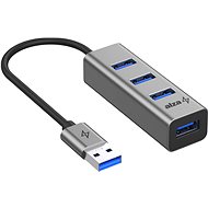 AlzaPower Metal USB hub USB-A (M) to 4× USB-A 3.0 (F) space grey - USB Hub