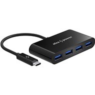 AlzaPower USB hub USB-C (M) to 4× USB-A 3.0 (F) black - USB Hub