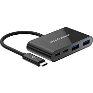 AlzaPower USB hub USB-C (M) to 2× USB-A and 2x USB-C 3.2 Gen 2 (F) 10Gbps black - USB Hub