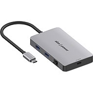 AlzaPower Metal USB-C Dock Station 7in1 Dual Screen Space Grey - Docking Station