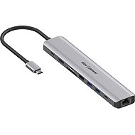 AlzaPower Metal USB-C Dock Station 9in1 (140W) Space Grey - Docking Station