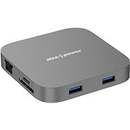 AlzaPower Metal USB-C Dock Cube 8in1 Space Gray - Dockingstation