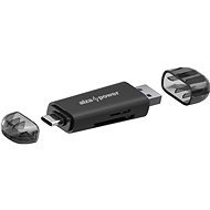 AlzaPower 2in1 Multi-function Memory Card Reader black - Card Reader