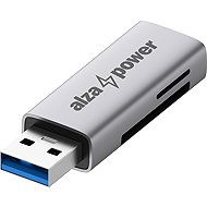 AlzaPower USB-A 3.2 Gen 1 Metal Memory Card Reader Space Grey - Card Reader