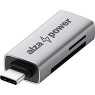 AlzaPower USB-C 3.2 Gen 1 Metal Memory Card Reader Space Grey - Card Reader