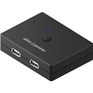 AlzaPower USB 2.0 4 In 2 Out KVM Switch Selector - schwarz - Switch