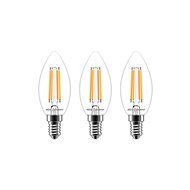 AlzaPower LED Classic Ambience Candle, 4.3W (40W), 2700K, E14, 3-Pack - LED Bulb
