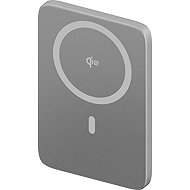 AlzaPower Qi2 Ultra Slim SSB 5000mAh Power Delivery (20W) Dark Grey - Power Bank