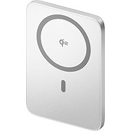 AlzaPower Qi2 Ultra Slim SSB 5000mAh Power Delivery (20W) Light Grey - Power Bank