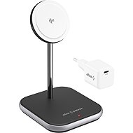 AlzaPower WQT310 Wireless Qi2 Compatible with MagSafe Charger Stand 15W black - Wireless Charger