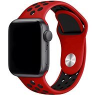 Eternico Sporty Apple Watch 38mm / 40mm / 41mm - Pure Black and Red - Szíj