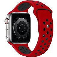 Eternico Sporty für Apple Watch 42mm / 44mm / 45mm  Pure Black and Red - Armband