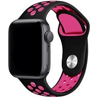 Eternico Sporty Apple Watch 42mm / 44mm / 45mm - Vibrant Pink and Black - Szíj