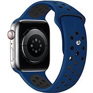 Eternico Sporty für Apple Watch 42mm / 44mm / 45mm Solid Black and Blue - Armband