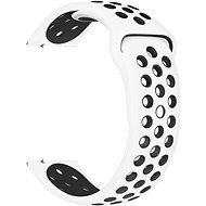 Eternico Sporty Universal Quick Release 20mm - Solid Black and White - Szíj