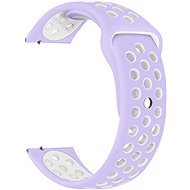 Eternico Sporty Universal Quick Release 20mm Pure White and Purple - Watch Strap