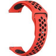Eternico Sporty Universal Quick Release 20mm - Solid Black and Red - Szíj