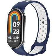 Eternico Sporty for Xiaomi Smart Band 8 / 9 / 10 aqua blue and white - Watch Strap