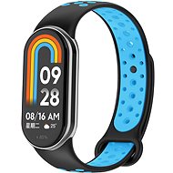 Eternico Sporty for Xiaomi Smart Band 8 / 9 / 10 solid black and blue - Watch Strap