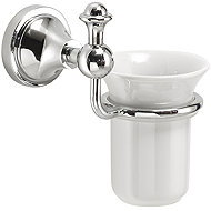 Gedy Nevis Wall-Mounted Toothbrush Holder, Silver NV1013 - Toothbrush Holder