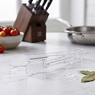 ARAVEN Buffet tongs flat, polycarbonate 230 mm, transparent - Serving Tongs