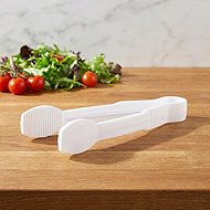 ARAVEN Buffet tongs flat, polycarbonate 230 mm, white - Serving Tongs
