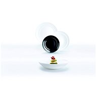 LuminArc ALEXIE, White/Black, 18pcs - Dish Set