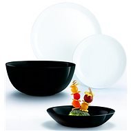 LuminArc DIWALI Dining Set, 19pcs, White/Black - Dish Set