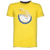 Ardon T-shirt 4TECH print Constructed yellow size S - Work T‑Shirt