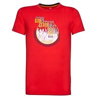 Ardon T-shirt 4TECH print Constructed red size S - Work T‑Shirt
