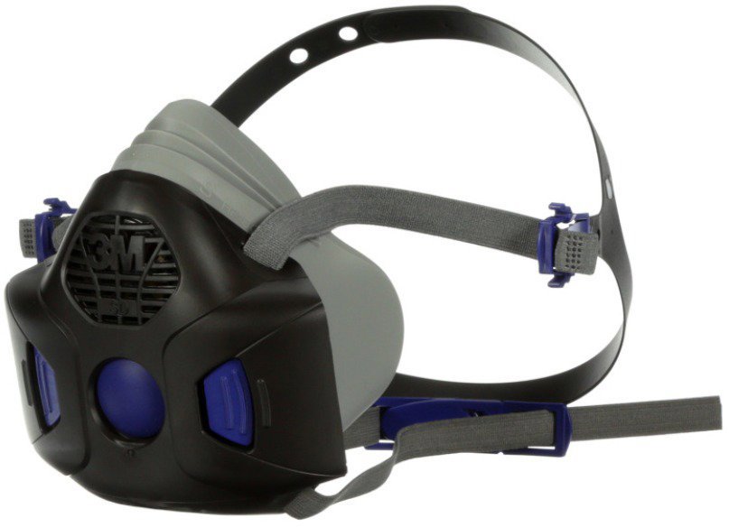 3M Secure Click Half Facepiece Reusable Respirator with Speaking Diaphragm HF-803SD, Large - Halfmask