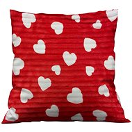 Ariatex micro plush heart red 45 × 45 cm - Pillowcase