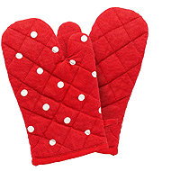 ARÔME HOME Kitchen mitt, red with white dots - Oven Mitt