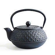 AROMELIO Cast iron teapot with filter SABI, 1000 ml, black - Tea Kettle