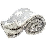 ARÔME HOME Microflannel blanket with lamb, 150 × 200 cm, Flake grey - Blanket