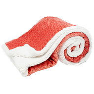 ARÔME HOME Microflannel blanket with lamb, 150 × 200 cm, Rustic red - Blanket
