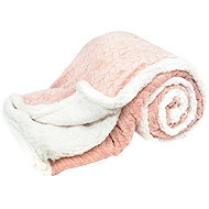 ARÔME HOME Microflannel blanket with lamb, 150 × 200 cm, Rustic pink - Blanket