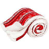 ARÔME HOME Microflannel blanket with lamb, 150 × 200 cm, Christmas motif - Blanket