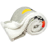 ARÔME HOME Microflannel blanket with lamb, 150 × 200 cm, Winter Glow grey - Blanket