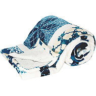 ARÔME HOME Microflannel blanket with lamb, 150 × 200 cm, Winter mosaic - Blanket