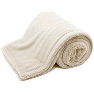 ARÔME HOME Luxury blanket with flannel lining, Softique cream - Blanket