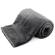 ARÔME HOME Luxury blanket with flannel lining, Softique black - Blanket