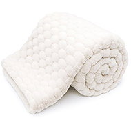 ARÔME HOME Luxury blanket with velvet lining, Diamond white - Blanket