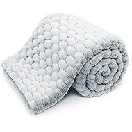 ARÔME HOME Luxury blanket with velvet lining, Diamond light grey - Blanket