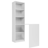 ARTENAT with shelf Lillen, 181 cm, white - Writing Desk