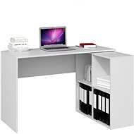 ARTENAT Plus I, 120 cm, with bookcase, white - Writing Desk