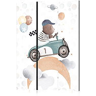 Artgeist Galactic Race, single-sided, 135 × 172 cm, beige - Room Divider
