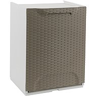 ArtPlast Rattan R34-1FRT, tipping basket, 34 × 29 × 47 cm, taupe/white - Storage Box