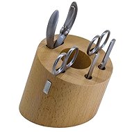 Artelengo Manicure stand with 5 tools, beech wood - Organiser