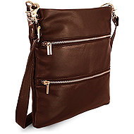 Arwel brown leather crossbody handbag Cassidy - Handbag